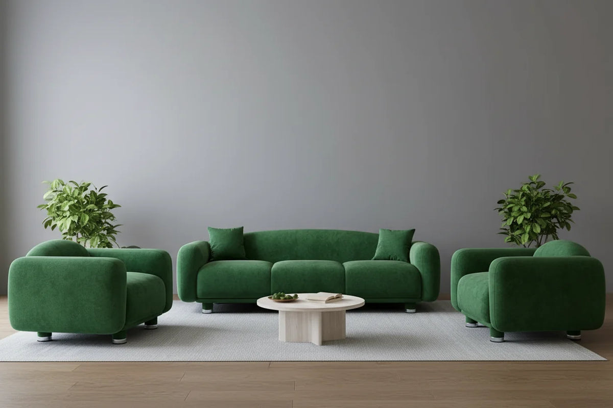 Beryl Curved 5 Seater Couch Sofa