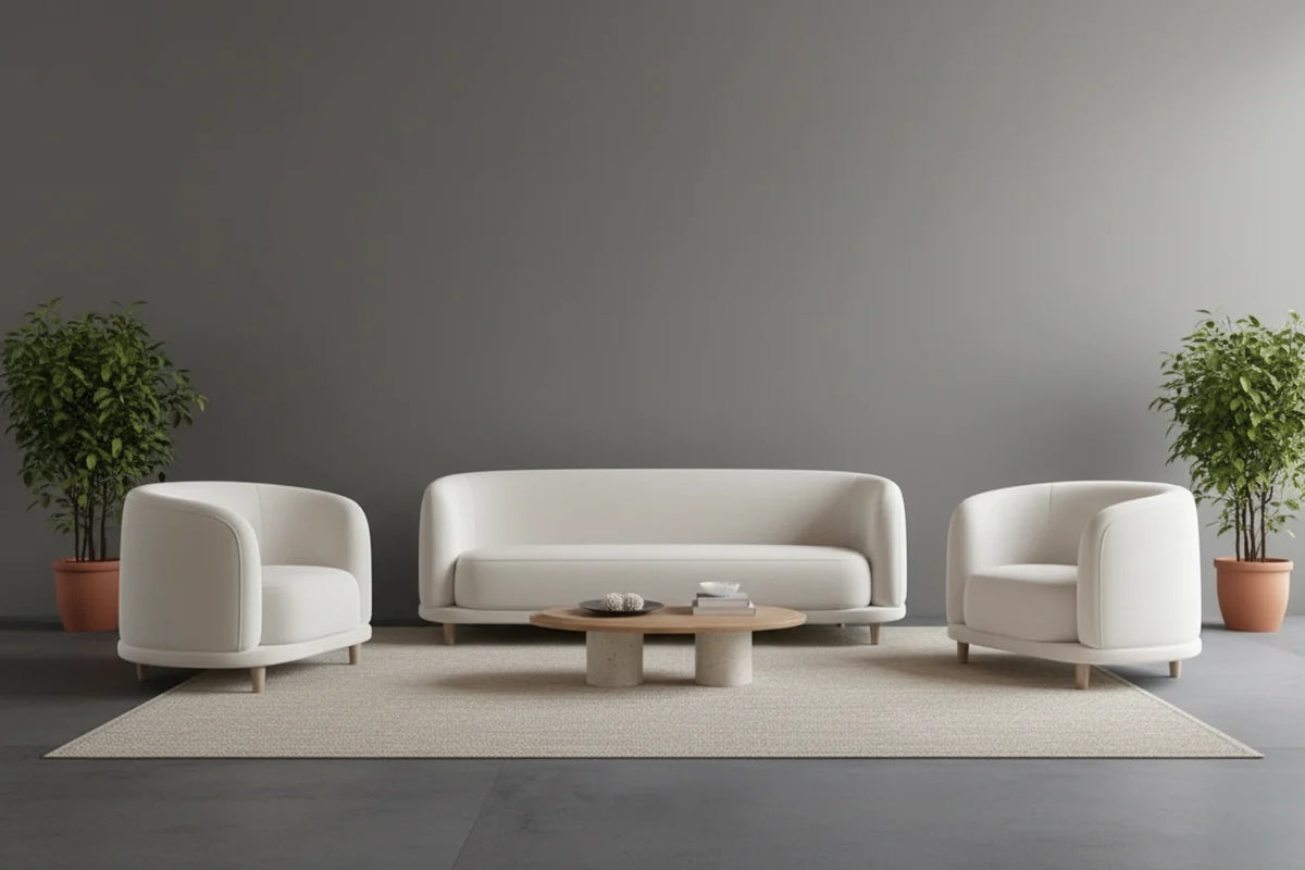 Cora Curved 5-Seater Couch Sofa