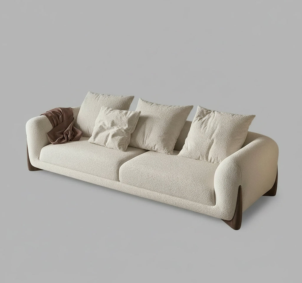 Daniel Boucle Sofa with Ottoman