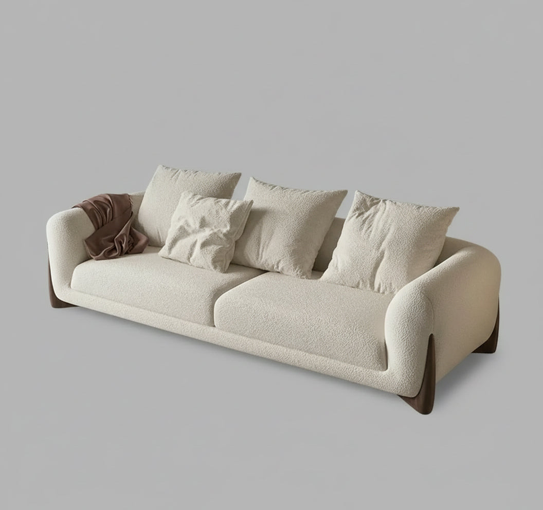 Daniel Boucle Sofa with Ottoman