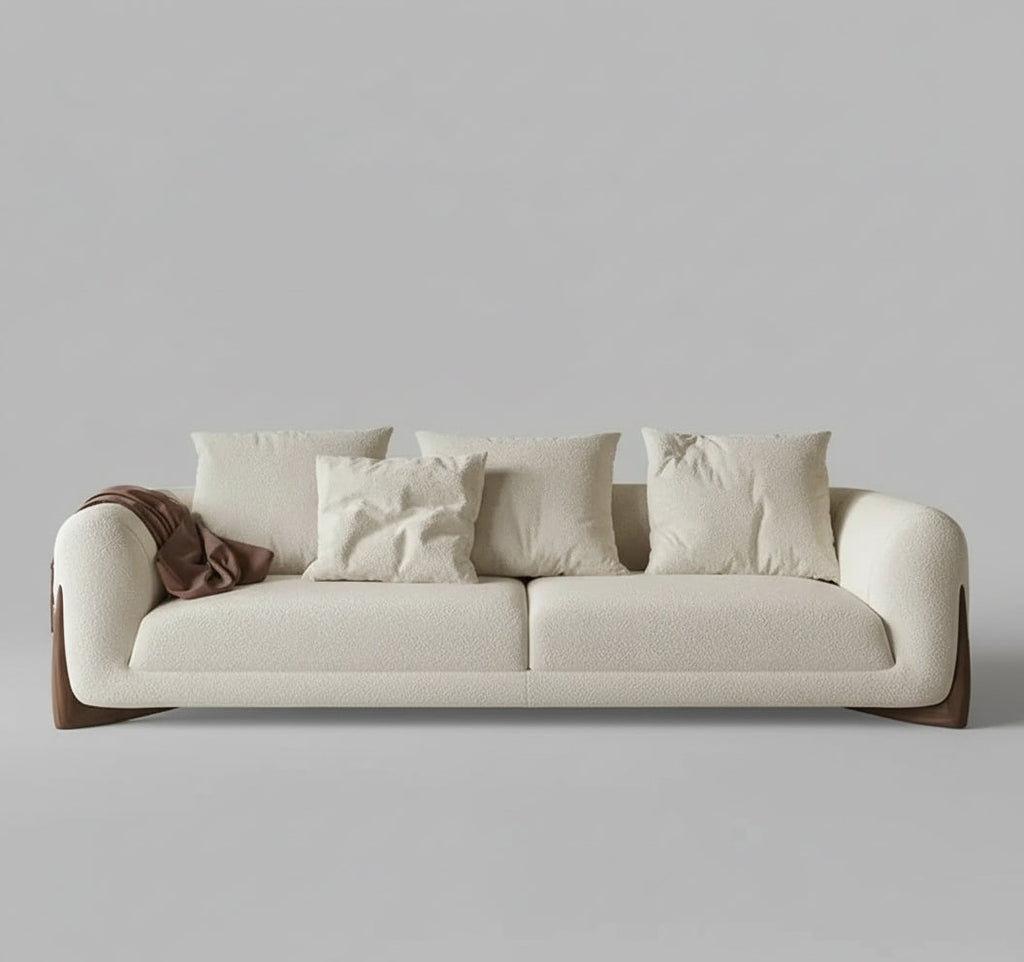 Daniel Boucle Sofa with Ottoman