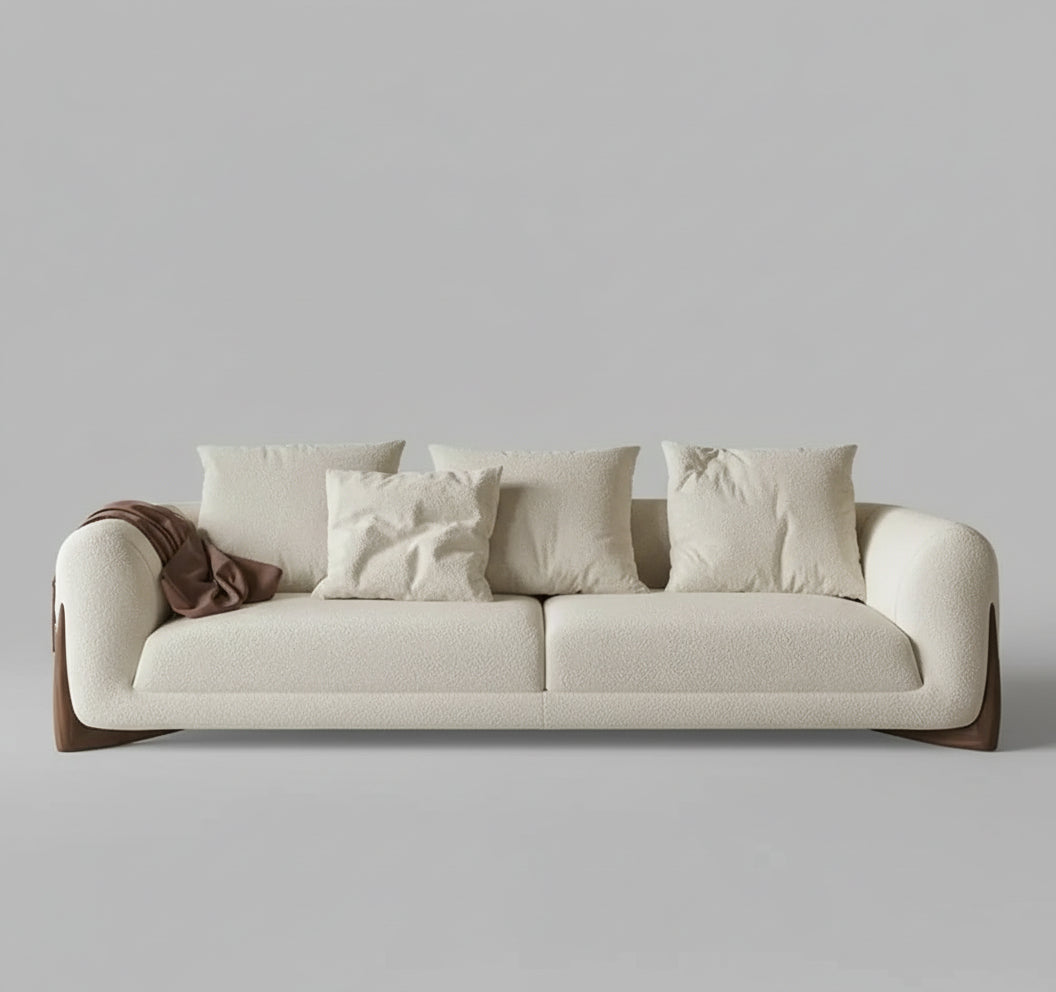 Daniel Boucle Sofa with Ottoman