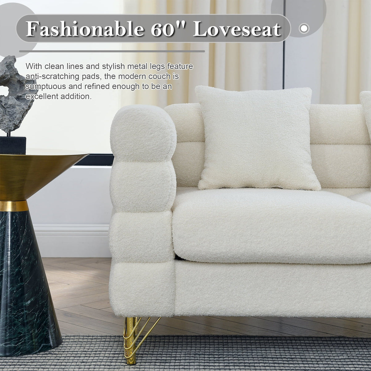 Donna Boucle 2 Seater Sofa