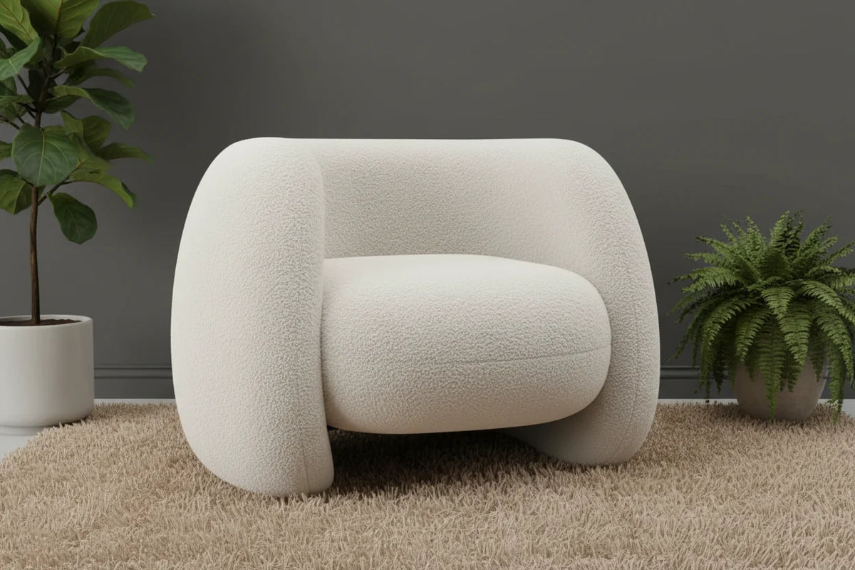Dori Boucle Curved Lounge Chair