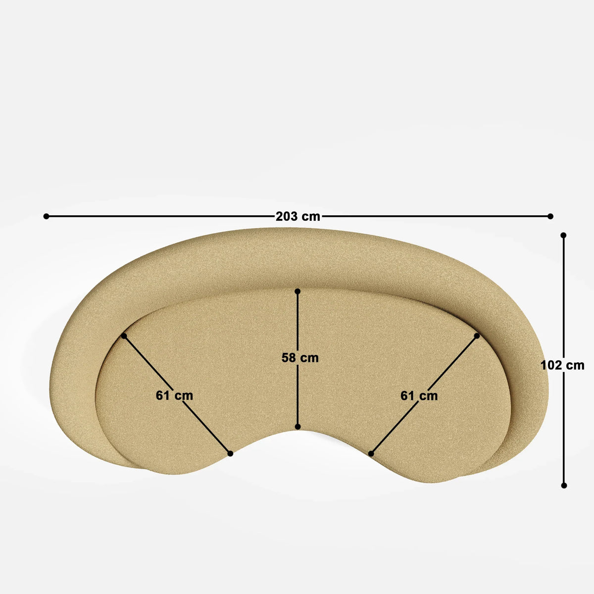 Kimberly Curvy 3 Seater Sofa