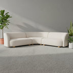 Laurent Boucle Curvy Sectional L Shape Sofa