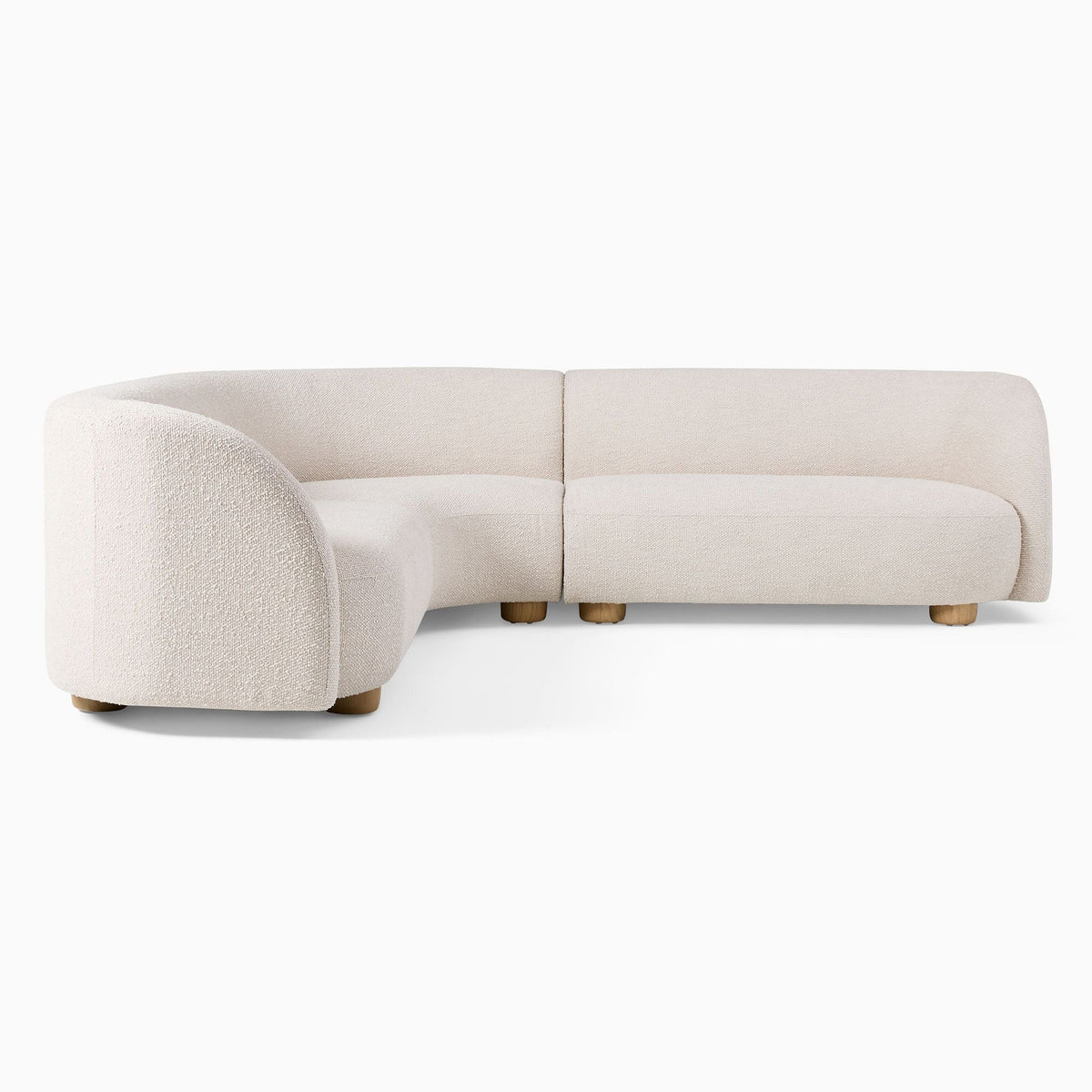 Laurent Boucle Curvy Sectional L Shape Sofa