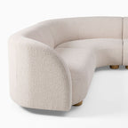 Laurent Boucle Curvy Sectional L Shape Sofa