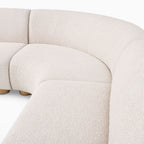 Laurent Boucle Curvy Sectional L Shape Sofa