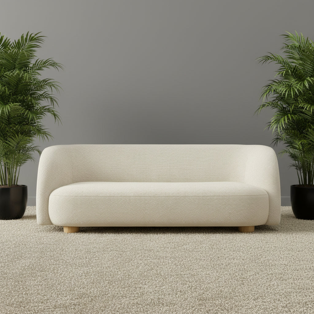 Michelle Boucle Curvy 3-Seater Sofa