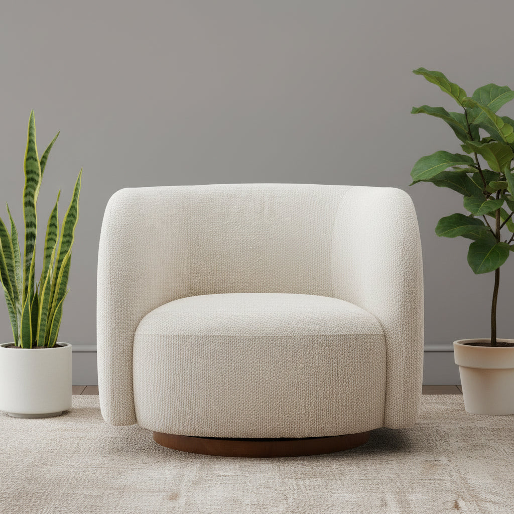 Michelle Boucle Swivel Sofa Chair