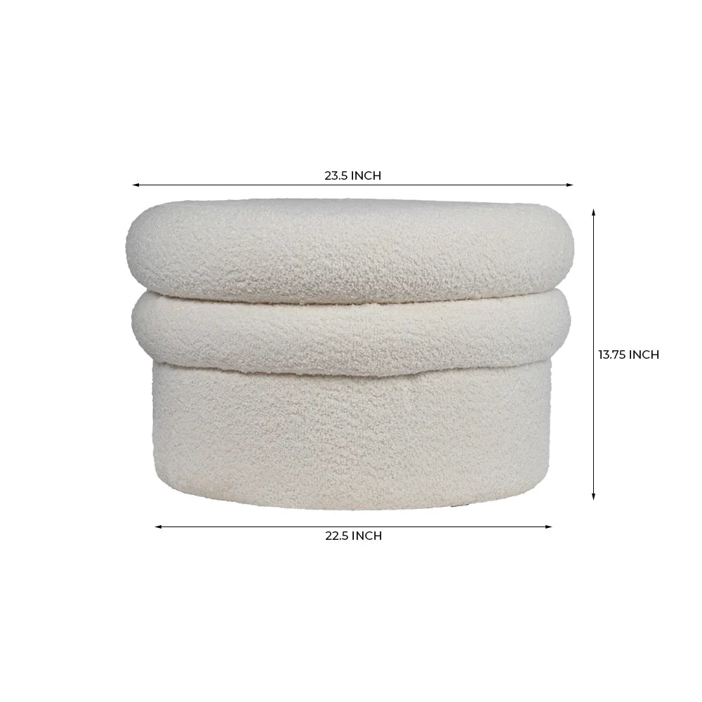 Landyn Boucle Ottoman