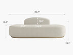 Rotondo Curved Armless 3-Seater Sofa