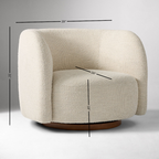 Michelle Boucle Swivel Sofa Chair