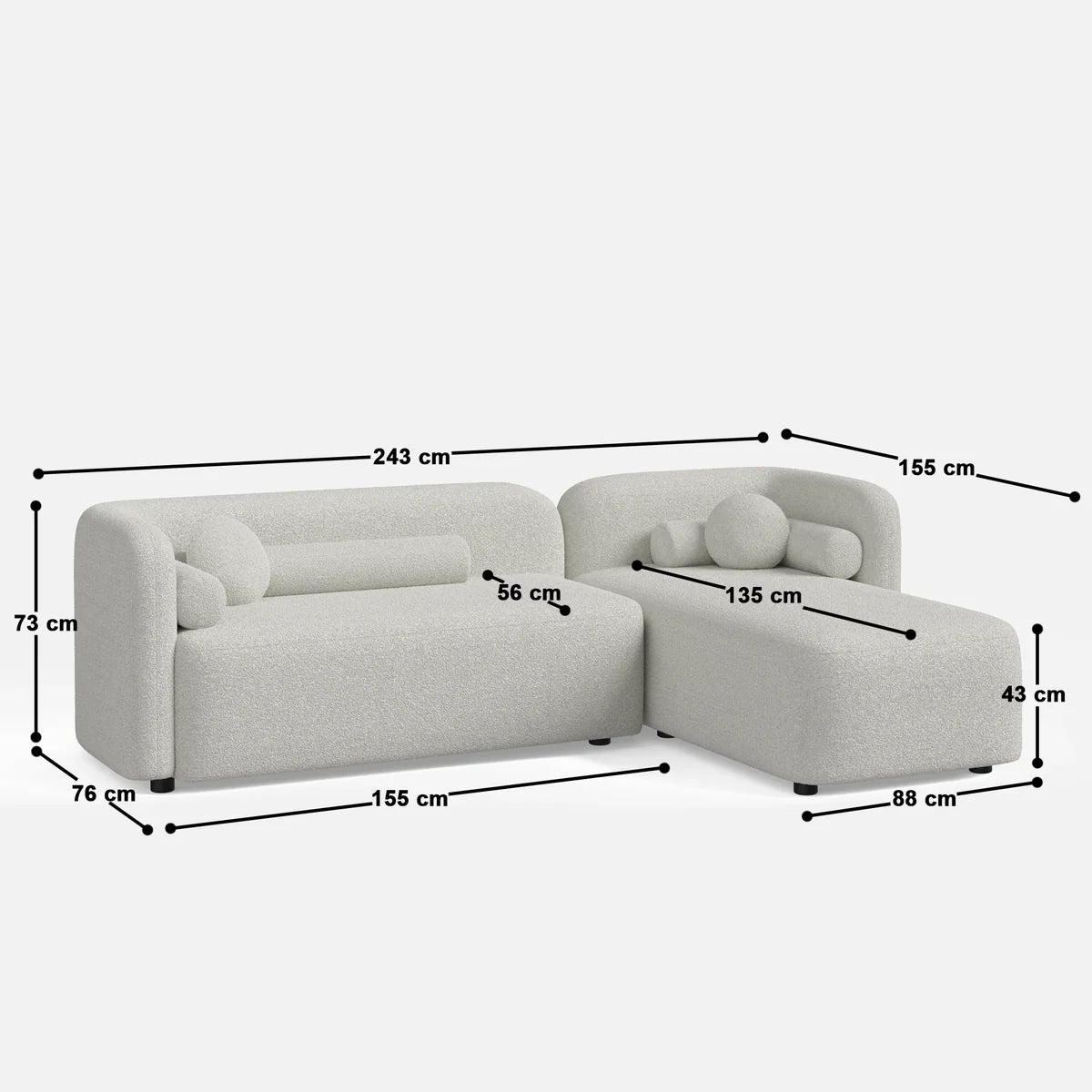 Susan Sectional L Shape Sofa