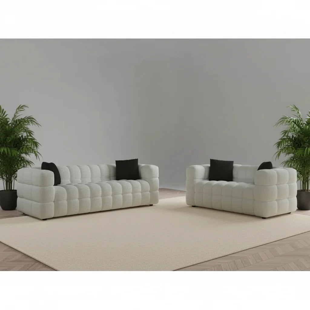 Mark Boucle 5 Seater Sofa Set