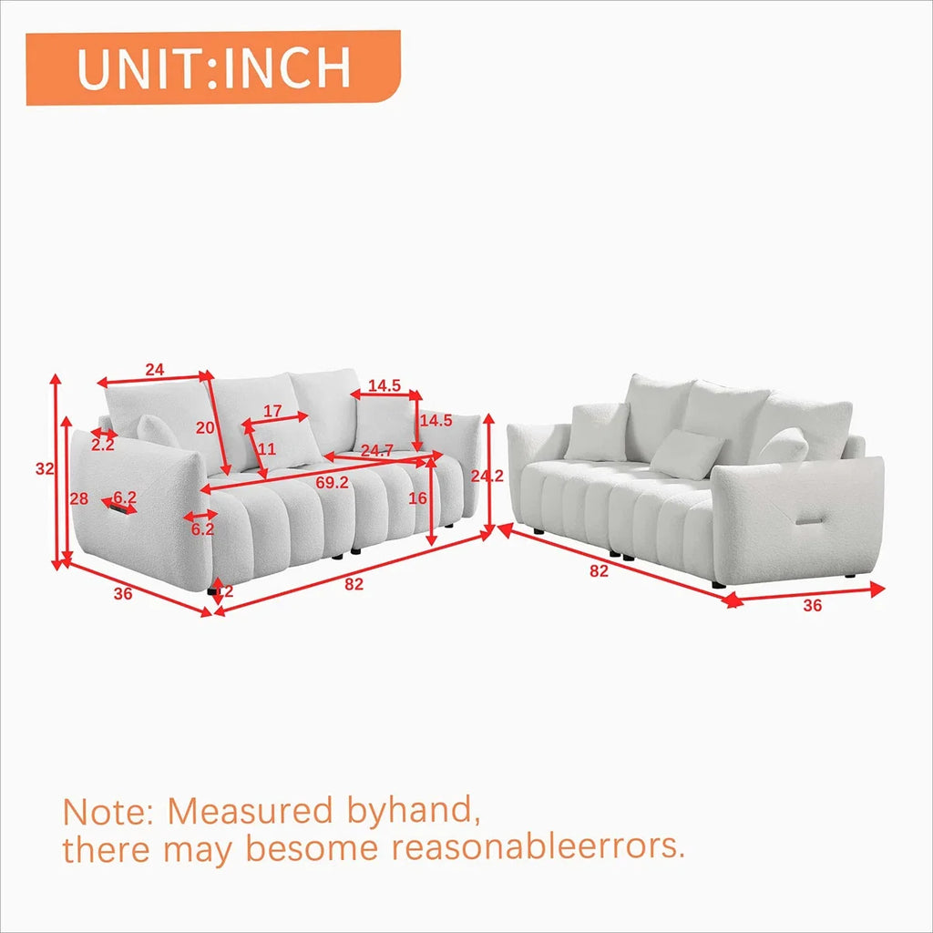 Dalonna  6 Seater Boucle Sofa