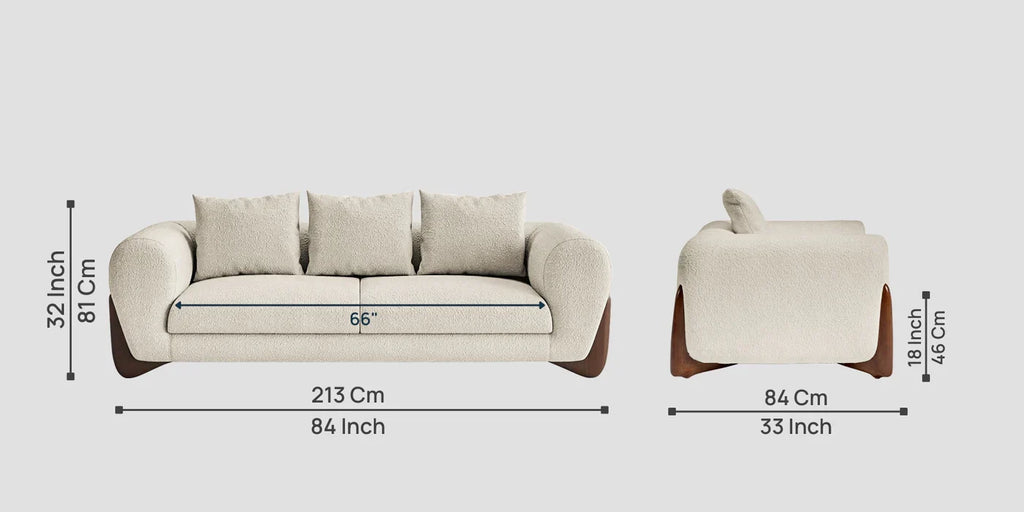 Daniel Boucle 3 Seater Sofa