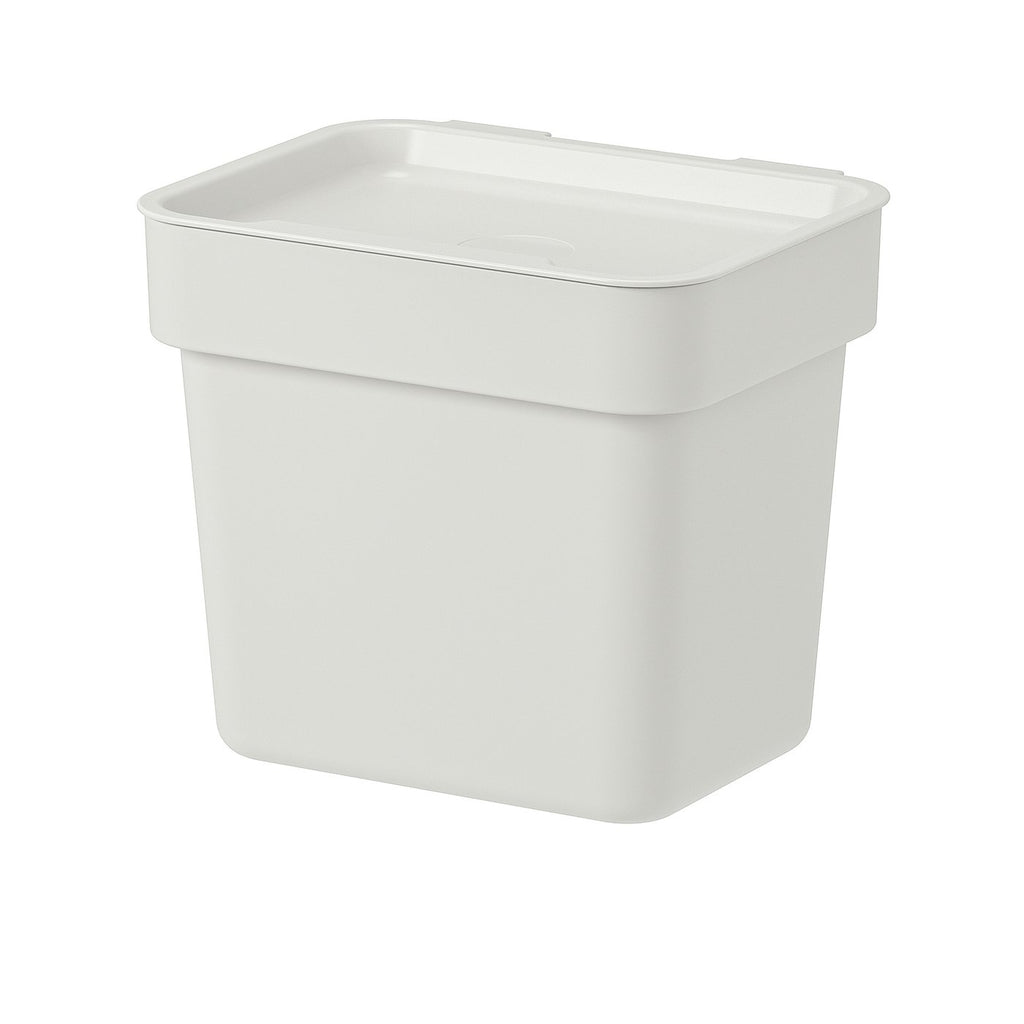 HÅLLBAR waste sorting bin, recycled polypropylene, removable lid, rounded corners.