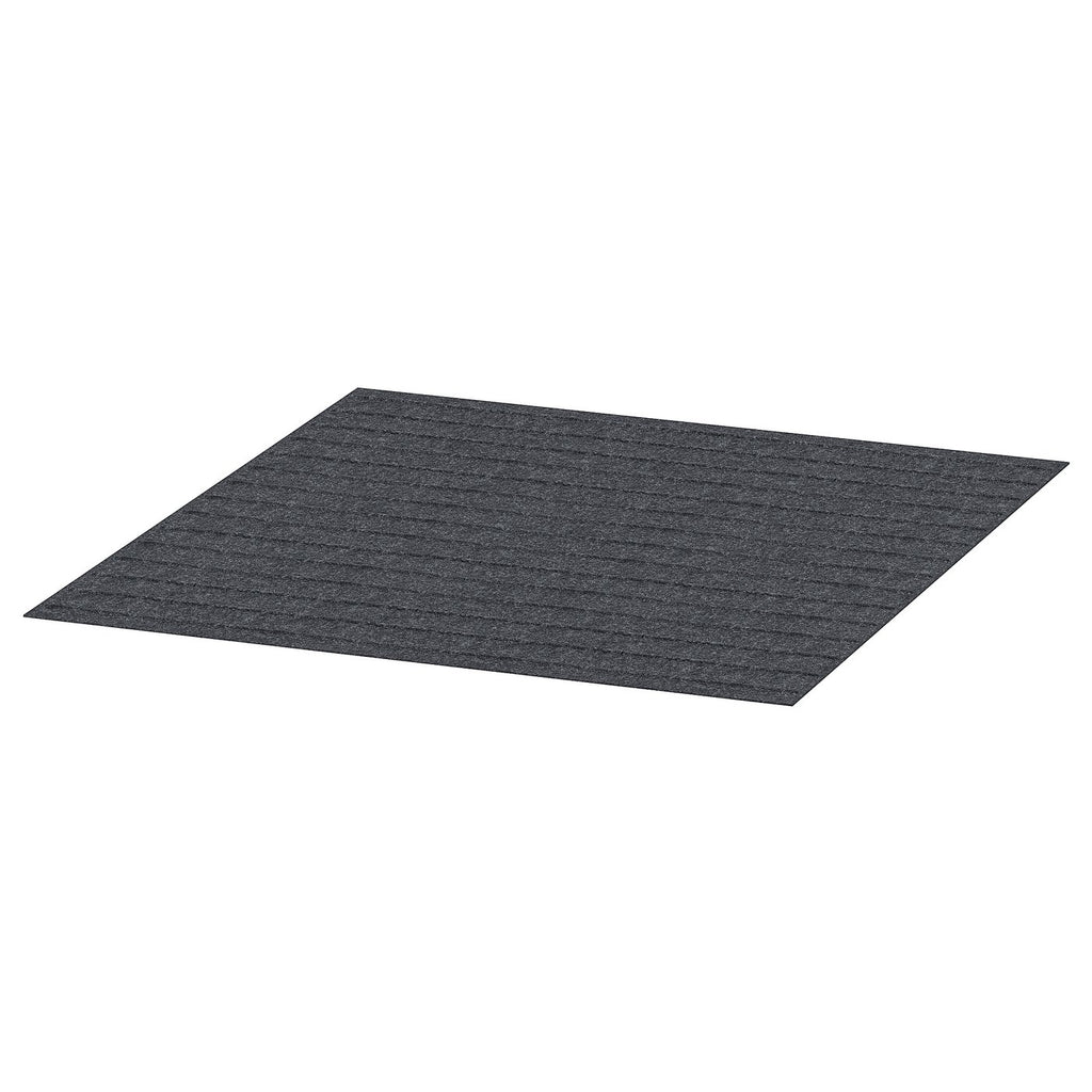 An updatera grey drawer mat, rectangular, made of polyester.