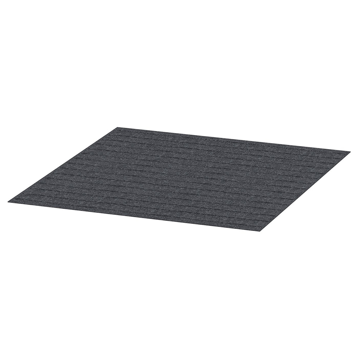 An updatera grey drawer mat, rectangular, made of polyester.