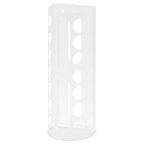 VARIERA plastic bag dispenser, white, cylindrical with cut-outs.