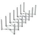 Three VARIERA silver lid organisers, stainless steel, stacked for kitchen organisation.