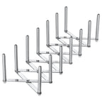 Three VARIERA silver lid organisers, stainless steel, stacked for kitchen organisation.